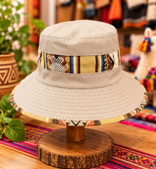 SOMBRERO ARTESANAL ANDINO DE ALA ANCHA